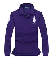 polo coupe classique en coton tee shirt purple pony blance